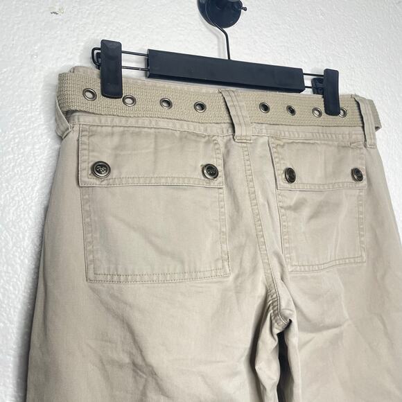 Mossimo Womens Pants Size 3 Khaki Capri Vintage Belted Y2K Casual Everyday Wear - Picture 13 of 13